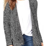No Boundaries  Monochrome Knit Cardigan Photo 0