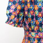 Saloni. Juli B Silk Jumpsuit. Blue Size 8 Photo 7