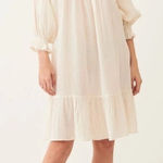 Antik Batik Short Flowing Openwork Dress Usher Size XS Bohemian Lagenlook Cream Photo 0