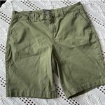 NYDJ Green Flat Front Shorts Casual Style Photo 0