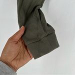 Forever 21  Olive Green Ribbed Women's Zip Front Cropped Hoodie‎ Jacket Size M Photo 3