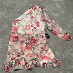 EXPRESS floral one shoulder ruffle romper size large NWT Photo 1