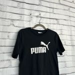 Puma Classic Logo T-Shirt Women’s XS Black White Cotton Crew Neck Athletic Tee Photo 2