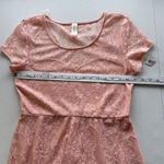 No Boundaries  Lace Skater Drop Dress Juniors Size L (11-13) Coral Color Lined Photo 4