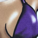 vtg Ladies purple bikini cotton beach cover up oversized shirt size large Photo 7