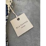 Blu Pepper  White And Blue‎ Sleeveless Floral Pattern Vneck Open Back Dress M Photo 4