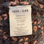 John + Jenn JOHN‎ + JENN Oversized Textured V-Neck Sweater Size Large Cozy Knit Pink Gray Photo 3