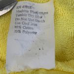 Vintage 80s Yellow Terry Romper Elastic Waist Zip Front Sleeveless Pool Coverup Size M Photo 6