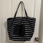 A New Day  Black and white striped tote bag Photo 0