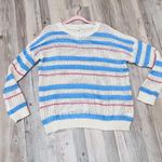 Prómesa Promesa Sweater Believe It Striped Crochet Sweater size Small Medium red… Photo 5