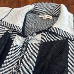 Charmed Hearts Womens XS Black and White Gingham Plaid Cape like Cardigan Cozy Photo 3