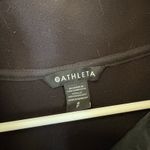 Athleta Cozy Sherpa Snap Jacket Sweatshirt Small Black Photo 6