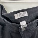 Judy Blue  Women’s 1X Plus Size Black Ripped Skinny Jeans Photo 3