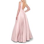 Mac Duggal Ieena 26031 Plunge V-Neck Deep V-Back Pleated Gown Photo 1
