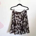 Chadwick's Vintage Brown Floral‎ Skirt, Fairycore, Boho, Bohemian, Fairy Grunge, Medium Photo 2