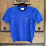 Lacoste  Royal Blue Cable Knit Top Size L Photo 0