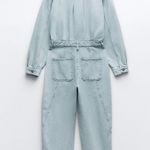 ZARA  Straight Denim Jumpsuit Photo 5