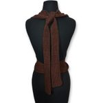 EUC Free People FP Beach Knit Halter Crop Top Sleeveless Wrap Tie Brown Small Photo 1