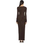 Cotton Citizen NWT Revolve Marbella Long Sleeve Maxi Dress Vintage Chocolate XS Photo 1
