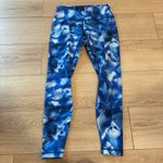 Lululemon  Wunder Under Blue Marble Print High Waisted Ankle Legging Size 8 Photo 1