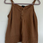 Torrid Linen Blend Pintuck Crop Tank Top Tan Size 2X Photo 0