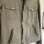 Zadig & Voltaire  Kavy Green Military Army Style Linen Cotton Jacket Size Small Photo 3