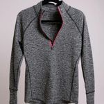 Tangerine Gray Space Dye Quarter Zip Pullover Women's Sm Long Sleeve Active Top Photo 0