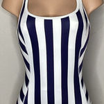 Tommy Bahama New.  navy and white stripe active swimsuit. 4. Retails $155 Photo 0