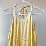 Alexis  Saab Pleated Halter Maxi Dress Light Yellow Sz M Photo 6