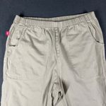 Woman Within Womens 14W Khaki Classic Fit Pull On Chino Crops Pockets Split Hem Photo 2