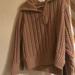Aerie Brown Quarter Zip Sweater Photo 0