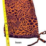 Sundance  Orange Purple Floral Abstract Print Pull on Pants Coastal Lagenlook M Photo 11