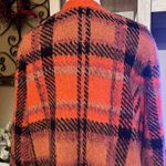 Lucky Brand Sweater Womens orange Plaid Cardigan Long Sleeve Wool Blend XL Photo 5