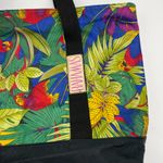 Vintage Bag Tropical Parrot Bird Tote‎ Bahamas Preloved Green Retro Palm Leaves Photo 13