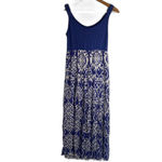 Studio West Apparel Sleeveless Maxi Dress Crochet Bodice Flowy Skirt Size Small Blue Photo 5