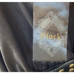 VTG Y2K Black Maxi Dress Satin Studded Belt Gothic Boho Renaissance Avant Garde Size XS Photo 5