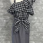 Calvin Klein One-Shoulder Gingham Dress Photo 0