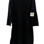 Anne Klein Dress Size Extra Large Black Sweater Sequin Holiday Long Sleeve NWT Photo 0