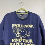 ZARA x SMILEY ® Originals Blue Faded Sweatshirt Sz M Photo 2