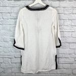 Calypso St. Barth V-Neck Beaded 100% Linen Tunic S Photo 9