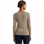 Ralph Lauren Lauren  cable knit sweater in tan Photo 1