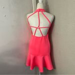 Love Culture  Scuba Knit Neon Pink Flare Dress M Dopamine Coquette Girl Coconut Photo 1
