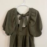 Free People  Violet Mini Dress in Green Photo 4