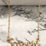 Scorpio Horoscope Letter Charm Pendant Necklace Gold Photo 2