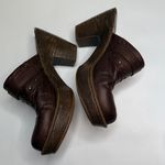 Born Womens Wenonah Platform Brown Leather Buckle Studded Mule Clogs S Photo 2