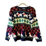 Bonnie Nobel Vintage Scottie Dog Print Pullover Sweater Size M Photo 0