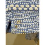 St. John Light Blue Woven Trim Size S Jacket Blazer With Camisole Shell Old Money Photo 8