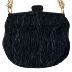 Vintage Magid Black Velvet Crepe Shoulder Evening Bag with Gold Chain Photo 0