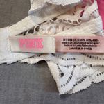 Victoria's Secret  Pink Push Up Bralette Bra Med (34CD-36AB) High Neck White Lace Photo 5