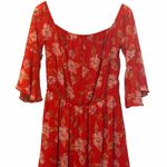 Lovers + Friends  Floral Red Dress Boho Chic Vacation Photo 8